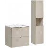 Comad Kúpeľňová zostava Viva Cashmere I s doskou, zápustným umývadlom a skrinkami 60 cm kašmírová