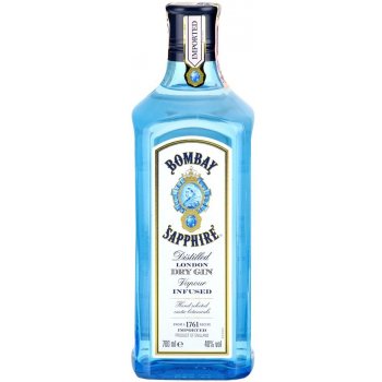 Bombay Sapphire London Dry Gin 40% 0,7 l (čistá fľaša)