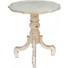 Clayre & Eef Krémový antik drevený odkladací stolík Frances - Ø 65*73 cm - Clayre & Eef