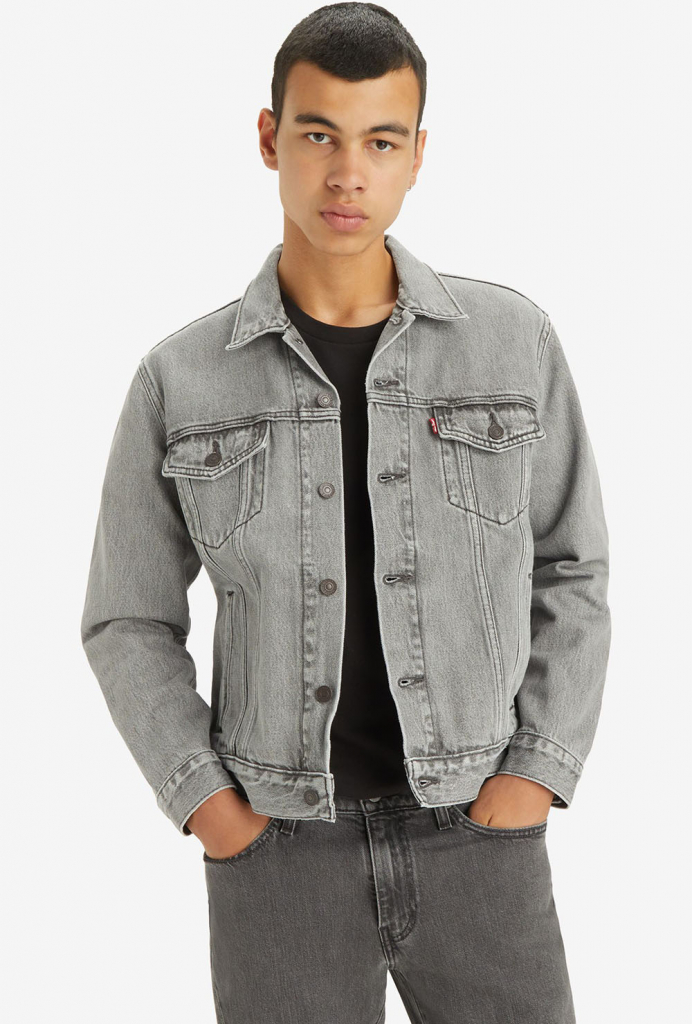 LEVI\'S Pánska rifľová bunda The Trucker Jacket 72334-0502 Sivá