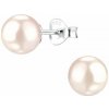 Nefertitis 00481 Strieborné náušnice 8 mm PEACH PEARL NF56699 - 8 mm, 0,95 g