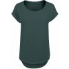 Build Your Brand Dámske tričko s predĺženým zadným dielom - Fľaškovo zelená | XL