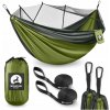 Turistická hojdacia sieť pre dvoch s moskytiérou, sieťkou proti hmyzu, survival, cestovná, ľahká