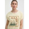 Bavlnené tričko MAX&Co. x FATMA MOSTAFA dámske,žltá farba,2416941018200 XL