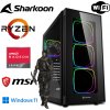 MEG-BAR Herný počítač - Ryzen 5 5600G 6x 4,4 GHz - 8 GB DDR4 RAM - 512 M.2 SSD - puzdro SHARKOON RGB s tvrdeným sklom - WiFi