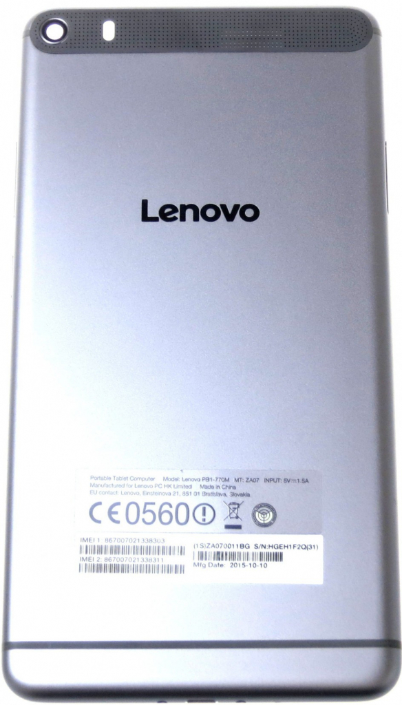 Kryt Lenovo Phab Plus zadný čierny