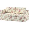 Dekoria Poťah na sedačku Karlstad (nerozkladací, 2-miestny, dlhý), ružovo-béžové ruže na krémovom podklade, 165 x 89 x 64 cm, Londres, 141-07