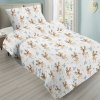 Jahu obliečky Elliot 100% polyester 240 g/m2 mikroflís motív soba biela hnedá 140x200 70x90