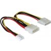 Delock Y-kábel napájací Molex 4pin samec > Molex 4pin samica + 3,5 FDD