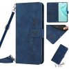 Peňaženkové kožené puzdro Heart Pattern na Motorola Moto G13 / G23 / G53 5G - Modrá