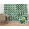 Biante Dekoračný záves PML-088 Eukalypty na mätovom 145x190 cm