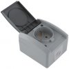 Zásuvka IP44 16A / 250V šedá