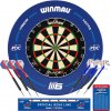 Kompletný šípkový set, terč Winmau Blade 6, PDC chránič steny, 2 sety šípok, štartovacia čiara, výst