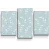 Sablio Obraz - 3-dílný Biele lístky - 75x50 cm