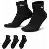 Nike 3PPK VALUE COTTON QUARTER SX4926-001 čierna