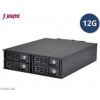 Jou Jye Backplane SATA3/SAS3 4x 2,5 HDD do 5,25 RoHS, 2x fan, 1x minisasHD (SFF-8643), SATA power