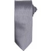 Premier Workwear Kravata so šachovnicovým vzorom strieborná