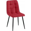 Jedálenská stolička Antibes látka, červená