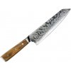 Damaškový kuchynský nôž YU 37490 Kiritsuke/Hnedá 21 cm