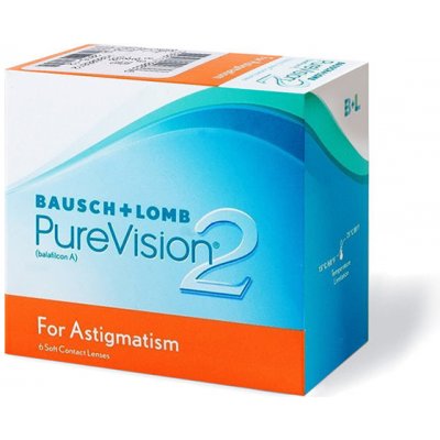 Bausch & Lomb PureVision 2 for Astigmatism (6 šošoviek) Dioptrie -3,00, Cylinder -0,75, Os 20°