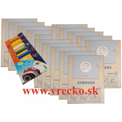 Samsung VC07M25E0WR - zvýhodnené balenie typ M - papierových vreciek do vysávača + 5 ks rôznych vôní do vysávačov v cene 3,99 ZDARMA (celkovo vreciek 15 ks)
