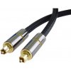 PremiumCord Optický audio kabel Toslink, OD:7mm, Gold-metal design + Nylon 1m kjtos7-1