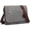 KONO pánska crossbody messenger taška s RFID ochranou E1824 sivá