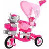 JOKO Detská trojkolka a hojdačka 2v1 Sloník s vodiacou tyčou ružová