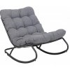 Hojdacie záhradné kreslo SUPPLIES VIBE s olefínovým vankúšom, šedá farba