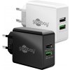 Nabíjačka USB 230V 2port, 2xUSB A, 28W, Quick Charge 3.0, čierna