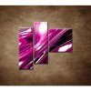 3D fialová abstrakcia - 3dielny 110x90cm