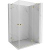 Mexen Lunar L Duo sprchová kabína, pravé dvere 120 x 75 cm, transparentná, zlatá - 834L-120P-075L-50-00