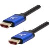 Video kábel HDMI samec - HDMI samec, HDMI 2.1 - Ultra High Speed, 2m, pozlatené konektory, hliníkové prevedenie krytky, modrý, Log