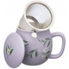 Hrnček na čaj CAMELIA levandula so sitkom a viečkom Fialová