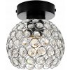Light Home Stropné svietidlo Crystal, 1x strieborné krištáľové tienidlo, (výber z 2 farieb konštrukcie)