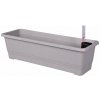 Samozavlažovací truhlík Plastia Bergamot sivý 50 cm