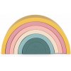PETITE&MARS Hračka silikónová skladacia Rainbow Intense Ochre 12m+