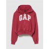 GAP Oversize mikina na zips s logom Červená XXL