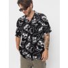 DC Fracture Ss Button Up (black skully print) XL, čierna