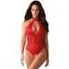 Body Obsessive Dagmarie teddy Farba: Červená, Veľkosť: M/L