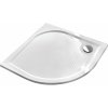 Aquatek BENT Štvrťkruhová sprchová vanička liaty mr. 90x90cm,R55 nízka+sifón a krytka AQ BENT90OBL