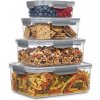 Orion Sada 4 kuchynských tesniacich dóz, krabičky na jedlo CLARA