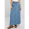 Ladies Long Wide Light Denim Skirt