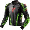 Kožená bunda REBELHORN VELOCE CAMO BLACK/GREEN/FLUO RED 62 +DARČEKY