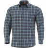 Pentagon košeľa QT TACTICAL SHIRT - BLUE CHECKS (Odolná taktická košeľa s dlhým rukávom je z ľahkého vzdušného materiálu a má skryté náprsné vrecká)