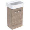 Geberit Selnova Square - Skrinka s umývadielkom, 36x65x25 cm, 1 dvierka, L/P, orech hickory 502.744.00.1
