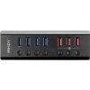 LINDY 43371 8 portů USB 3.0 hub čierna; 43371