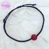 Dámský náramek ELISEN SHAMBALLA ČERNÝ/ČERVENÝ Velikost: S: 17 - 18 cm