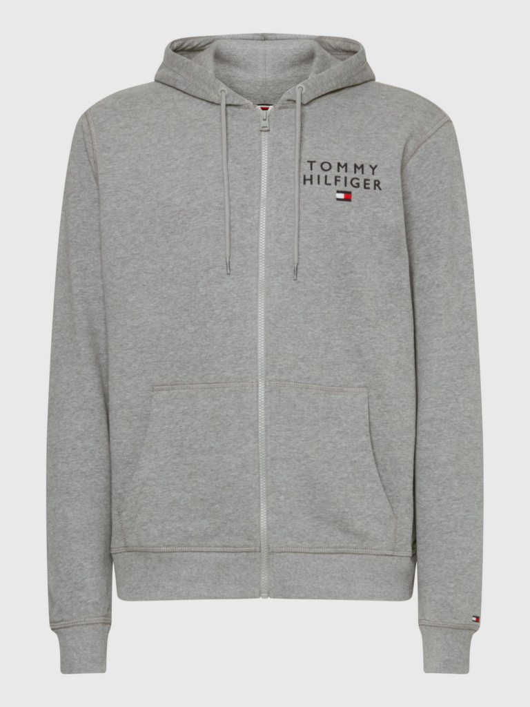 Tommy Hilfiger LOGO ZIP-THRU HOODY UM0UM02879P4A šedá