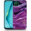 Picasee silikónový čierny obal pre Huawei P40 Lite - Purple glitter